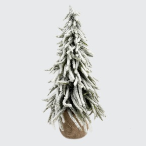 Ель искусств. заснеж. в кашпо, Н52х25х25см, зеленый/белый в интернет-магазине флористических аксессуаров Азалия Декор