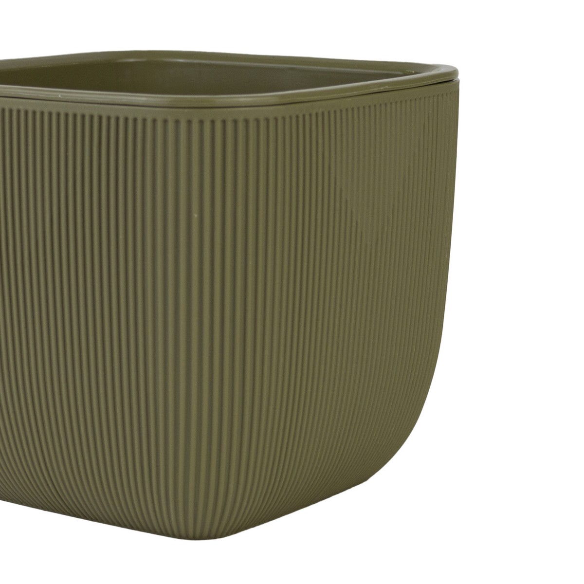 Кашпо Фабио (пластик), D14xH14см, 1,95л, зеленый в интернет-магазине флористических аксессуаров Азалия Декор