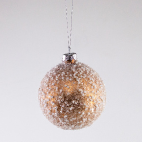 Украшение Шар (стекло), D8см, коричневый в интернет-магазине флористических аксессуаров Азалия Декор