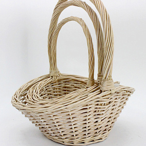 Набор корзин плетеных 3шт. (ива), 34x26x14xH35см, натуральный в интернет-магазине флористических аксессуаров Азалия Декор