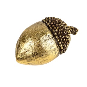 Сувенир Желудь (полирезин), H5,5x9,5см., золотой в интернет-магазине флористических аксессуаров Азалия Декор