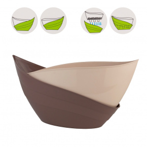 Кашпо Гармония (пластик), 30х11xH15см, 1,5л, кор./крем. в интернет-магазине флористических аксессуаров Азалия Декор