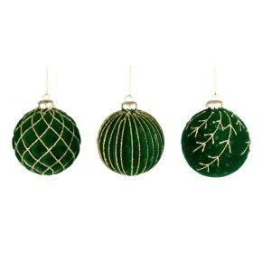 Украшение подвесное Шар (стекло), D8см, в асс., зеленый в интернет-магазине флористических аксессуаров Азалия Декор