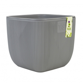 Кашпо Фабио (пластик), D19xH19см, 4,7л, серый в интернет-магазине флористических аксессуаров Азалия Декор