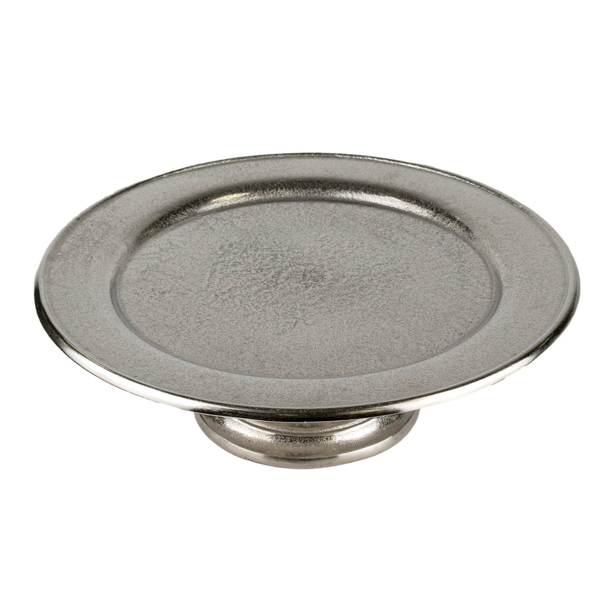 Подставка на ножке (металл), D34xH11см, серебряный в интернет-магазине флористических аксессуаров Азалия Декор