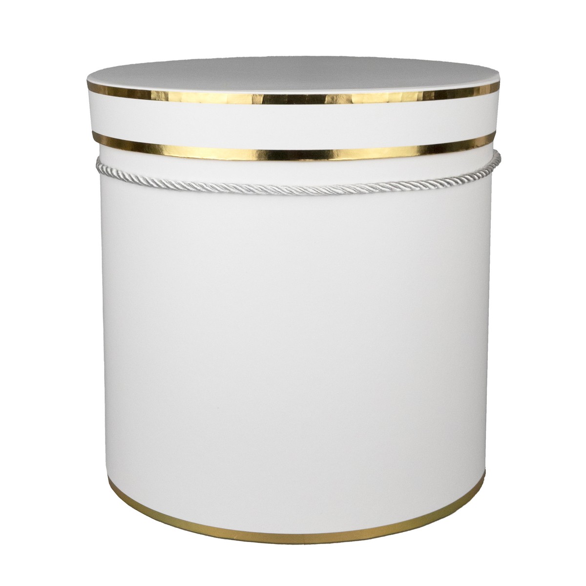 Набор коробок подарочных круглых 3шт., 23х23см, белый в интернет-магазине флористических аксессуаров Азалия Декор