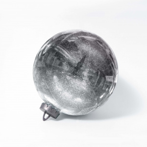 Украшение Шар с глиттером (пластик), D20см, серебряный в интернет-магазине флористических аксессуаров Азалия Декор