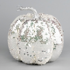 Сувенир Тыква, H20хD20см, белый в интернет-магазине флористических аксессуаров Азалия Декор
