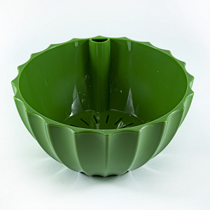 Кашпо Ракушка со вставкой (пластик), D25xH12, 3,4л, зеленый в интернет-магазине флористических аксессуаров Азалия Декор