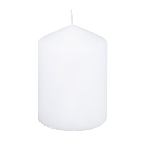 Свеча-столбик, H10xD7см, белый в интернет-магазине флористических аксессуаров Азалия Декор
