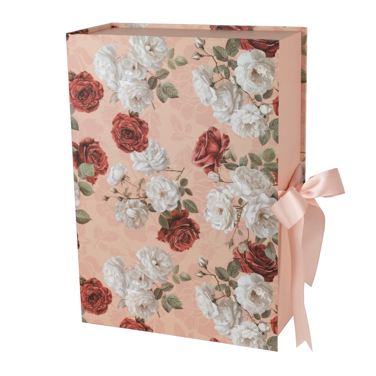 Набор коробок подарочных Книга 3шт., 30,3x21,5xH10,2см, розовый/белый в интернет-магазине флористических аксессуаров Азалия Декор