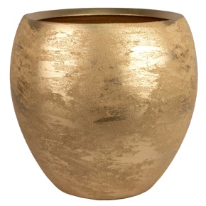 Кашпо Шар (керамика), D29xН33см, золотой в интернет-магазине флористических аксессуаров Азалия Декор