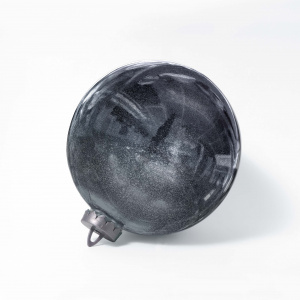 Украшение Шар с глиттером (пластик), D20см, черный в интернет-магазине флористических аксессуаров Азалия Декор