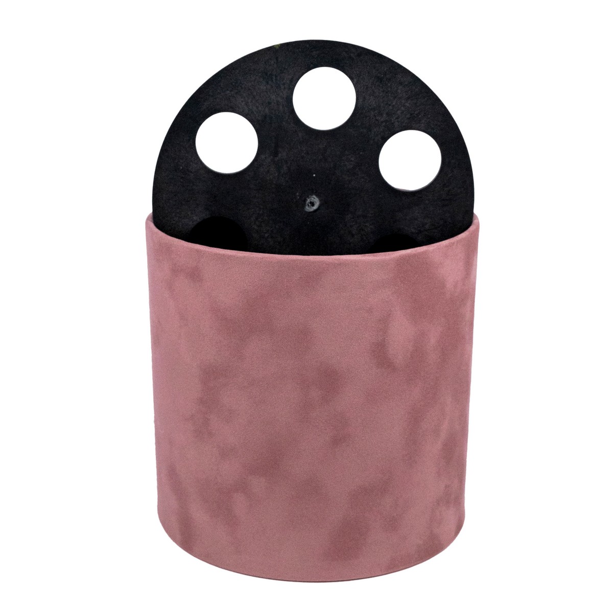 Коробка подарочная круглая без крышки Lockwet с пласт. вставкой (бархат), D16xH16 см, персиковый в интернет-магазине флористических аксессуаров Азалия Декор