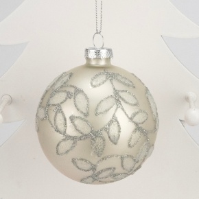 Украшение подвесное Шар (стекло), D8см, шампань в интернет-магазине флористических аксессуаров Азалия Декор