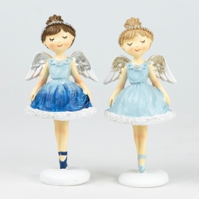 Сувенир Ангел (полирезин), Н12х5,5х4,5см, в асс., синий в интернет-магазине флористических аксессуаров Азалия Декор