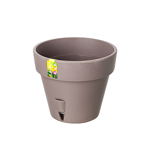 Кашпо Латина (пластик), D17,5хH15,5см, 2,5л, серый в интернет-магазине флористических аксессуаров Азалия Декор