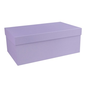 Коробка подарочная прямоугольная, 30х20х10 см, сиреневый в интернет-магазине флористических аксессуаров Азалия Декор