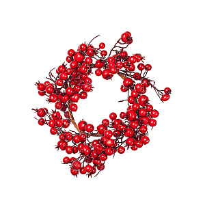 Венок из ягод, D25см, красный в интернет-магазине флористических аксессуаров Азалия Декор