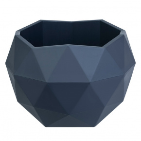 Кашпо Топаз (пластик), D12,5xH9см, 0,45л, антрацитовый в интернет-магазине флористических аксессуаров Азалия Декор