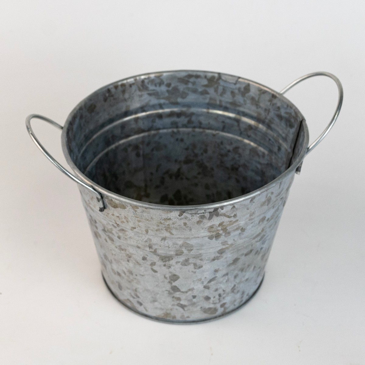 Кашпо с ручками (металл), D15xH11см, натуральный в интернет-магазине флористических аксессуаров Азалия Декор