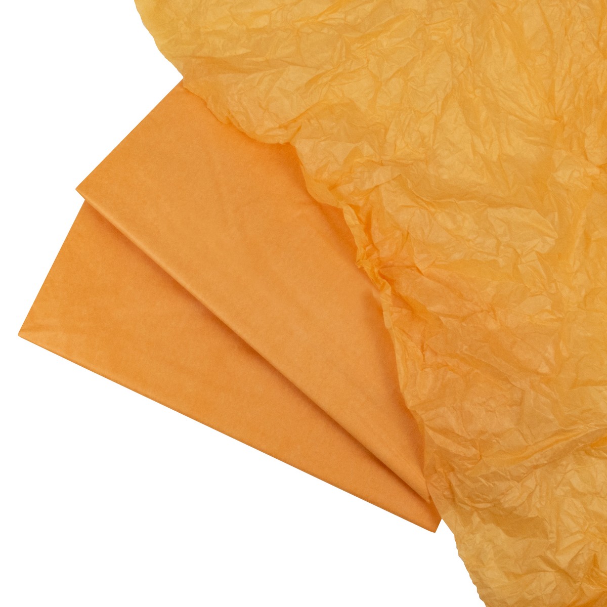 Бумага тишью 10 шт., 50x66 см, оранжевый в интернет-магазине флористических аксессуаров Азалия Декор