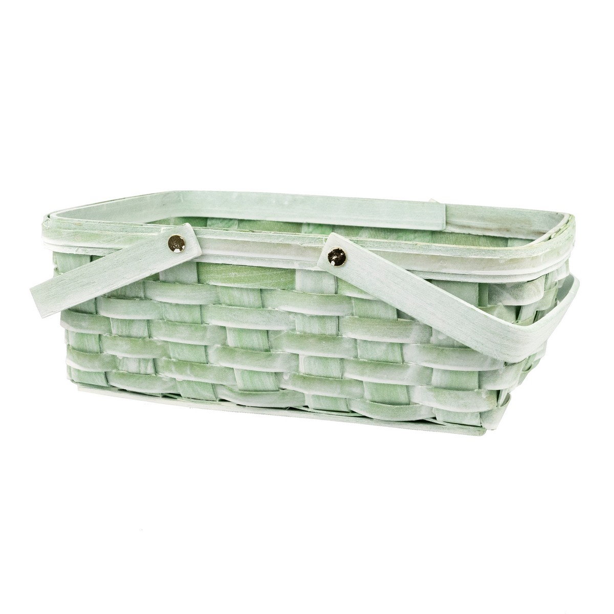 Корзина плетеная, 31,5x21,5xH25,5см, зеленый в интернет-магазине флористических аксессуаров Азалия Декор