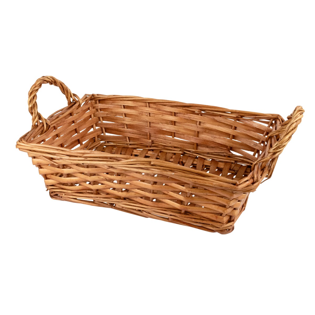 Поднос плетеный прямоугольный (ива), 32x22xH9см, светло-коричневый в интернет-магазине флористических аксессуаров Азалия Декор