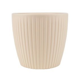 Кашпо со вставкой Эви (пластик), D10,5xH9,5см, 0,6л, кремовый в интернет-магазине флористических аксессуаров Азалия Декор