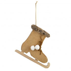 Украшение подвесное Конек, H17x20см, бежевый в интернет-магазине флористических аксессуаров Азалия Декор