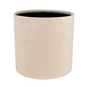 Коробка подарочная круглая без крышки Lockwet с пласт. вставкой (бархат), D16xH16 см, бежевый в интернет-магазине флористических аксессуаров Азалия Декор