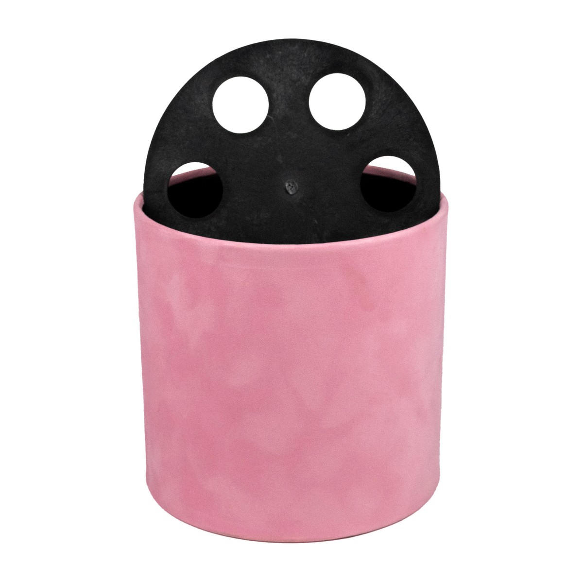 Коробка подарочная круглая без крышки Lockwet с пласт. вставкой (бархат), D16xH16 см, розовый в интернет-магазине флористических аксессуаров Азалия Декор