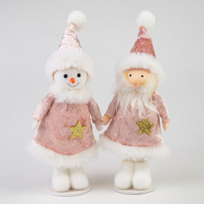 Сувенир Новогодний, H18х4х3см, в асс., розовый в интернет-магазине флористических аксессуаров Азалия Декор