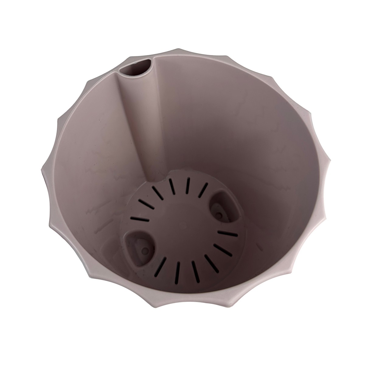 Кашпо Флюте со вставкой (пластик), D16xH14,5, 1,9л, светло-розовый в интернет-магазине флористических аксессуаров Азалия Декор