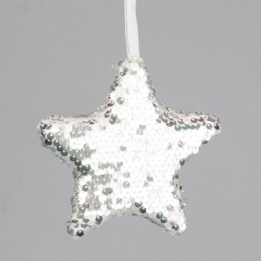 Украшение подвесное Звезда, 13х13см, белый в интернет-магазине флористических аксессуаров Азалия Декор