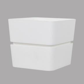 Цв. горшок Фиори (пластик), D9,5xH8,5см, 0,45л, белый в интернет-магазине флористических аксессуаров Азалия Декор