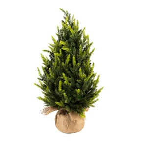 Ель искусств. в кашпо, Н45х25х25см, зеленый в интернет-магазине флористических аксессуаров Азалия Декор