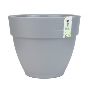Кашпо со вставкой Лори (пластик), D21xH17,2см, 4л, серый в интернет-магазине флористических аксессуаров Азалия Декор