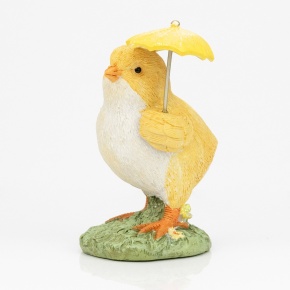 Сувенир Цыпленок (полирезин), H11x7x6см, желтый в интернет-магазине флористических аксессуаров Азалия Декор
