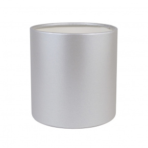 Коробка подарочная круглая без крышки, D12xH12 см,  перламутровый серебряный в интернет-магазине флористических аксессуаров Азалия Декор