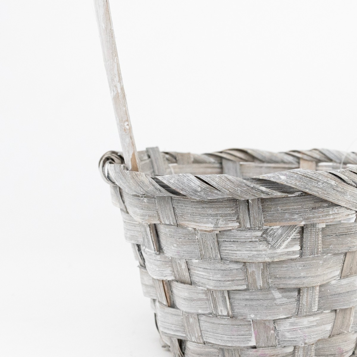 Корзина плетеная (бамбук), D13х9хH30см, серый в интернет-магазине флористических аксессуаров Азалия Декор