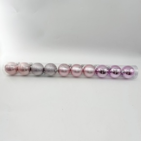 Набор шаров в тубе 10шт. (пластик), D6см, розовое золото в интернет-магазине флористических аксессуаров Азалия Декор