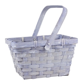 Корзина плетеная (бамбук), 19x14,5x11xH21см, сиреневый в интернет-магазине флористических аксессуаров Азалия Декор