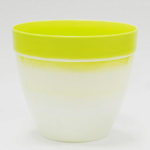 Кашпо (пластик), 1,5л, D16xН14см, зеленый в интернет-магазине флористических аксессуаров Азалия Декор