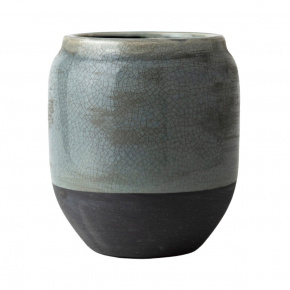 Кашпо (керамика), D13,5xH15,5см, серый в интернет-магазине флористических аксессуаров Азалия Декор
