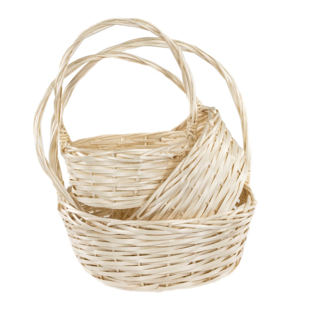 Набор корзин плетеных 3шт. (ива), 44x35x15xH39см, натуральный в интернет-магазине флористических аксессуаров Азалия Декор