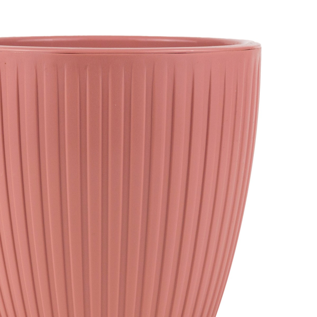 Кашпо со вставкой Эви (пластик), D14xH12,8см, 1,5л, розовый в интернет-магазине флористических аксессуаров Азалия Декор