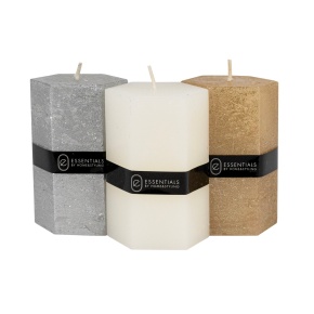 Свеча Геометрия, H10x7см, цв. в асс. в интернет-магазине флористических аксессуаров Азалия Декор