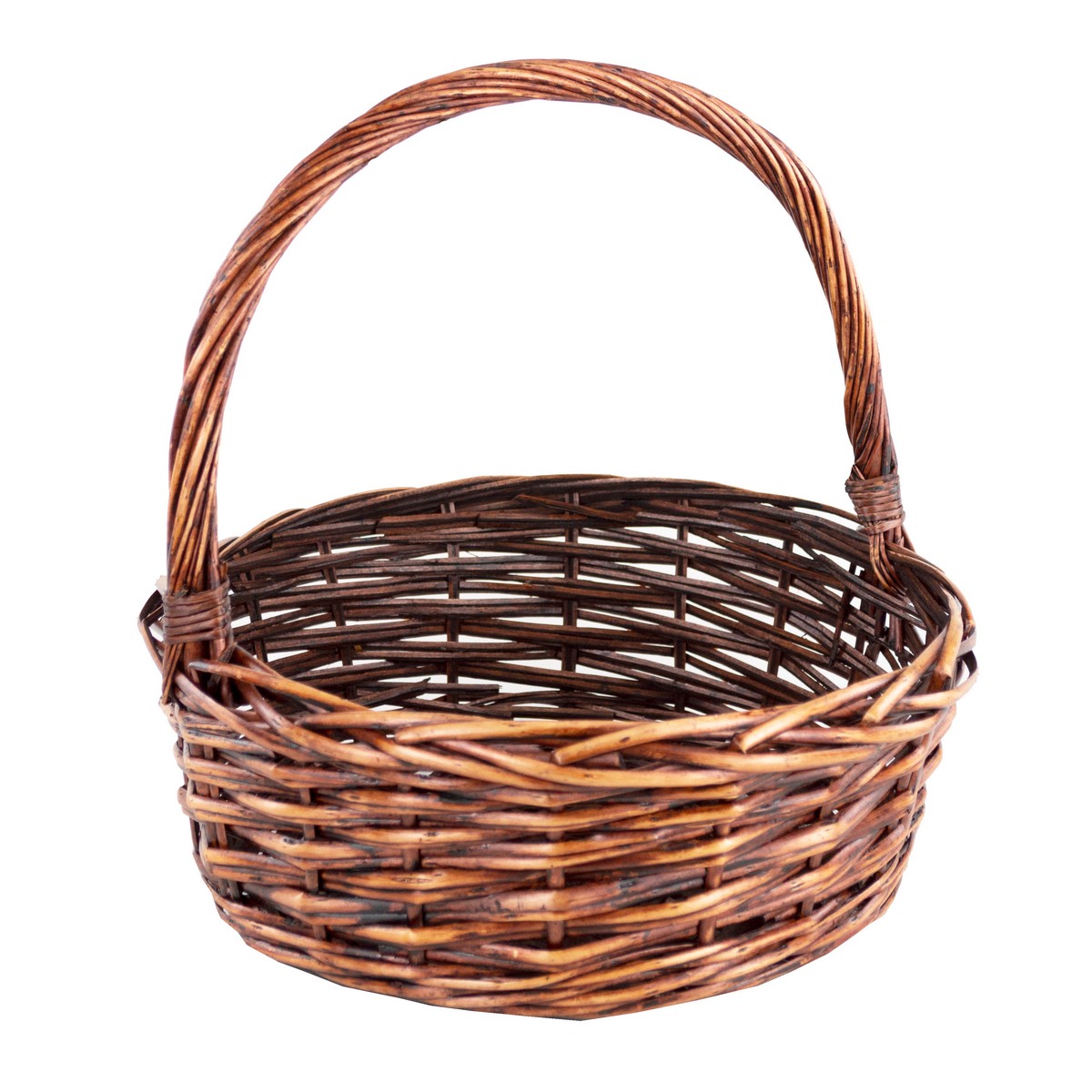 Набор корзин плетеных 3шт. (ива), D36x14xH38см, темно-коричневый в интернет-магазине флористических аксессуаров Азалия Декор