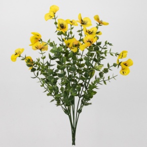 Зелень с цветами на вставке, 35см, зеленый/желтый в интернет-магазине флористических аксессуаров Азалия Декор